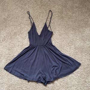 Blue gray romper